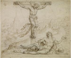 van HEEMSKERCK Maerten Jacobsz,The Wounded Man Healed by Christ's Blood,1565,Sotheby's 2023-01-25