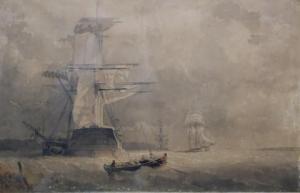 van HEEMSKERCK VAN BEEST Jacob Eduard 1828-1894,Driemasters en zeilschepen op zee voor d,Venduehuis 2022-10-11