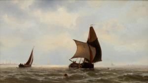 van HEEMSKERCK VAN BEEST Jacob Eduard 1828-1894,Sailing vessels at sea,Venduehuis NL 2023-05-25