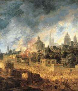van HEIL Daniel 1604-1662,The Burning of Troy,Christie's GB 2005-01-26