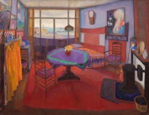 van HELL Johan 1889-1952,The interior of the living room of the artist,Venduehuis NL 2022-11-16