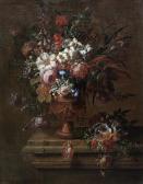 van HERCK Jacobus Melchior,Roses, narcissi, morning glory and other flowers i,Bonhams 2015-06-30