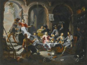 van HERP Willem 1614-1677,INTERIOR WITH SOLDIERS DRINKING AND CAROUSING WITH,Sotheby's GB 2014-04-30