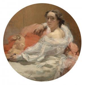 van HOLDER Frans 1881-1919,Elégante au sofa,1905,Artcurial | Briest - Poulain - F. Tajan 2023-09-26