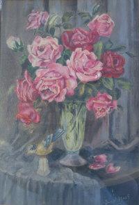 van HOOF Jakob 1912,flowers in a vase on a table,Serrell Philip GB 2015-07-09