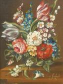 van HOOF Jakob 1912,Still life study flowrs in vase,The Cotswold Auction Company GB 2016-08-09