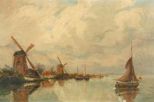 VAN HOORDE constant 1900-1900,Canal in Holland,1942,Bernaerts BE 2009-05-11