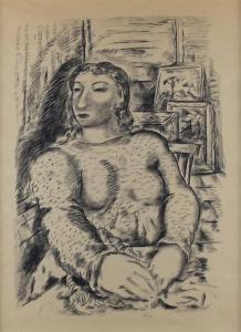 VAN HORN Lucretia LeBourgeois 1882-1970,SEATED LADY #1,Clark Cierlak Fine Arts US 2018-05-19