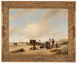 VAN HOVE Hubertus 1814-1865,Venditore di pesce sulla spiaggia,1839,Wannenes Art Auctions 2023-11-29