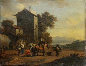 van HUCHTENBURG Jacob 1640-1675,A blacksmith shoeing a horse,Bonhams GB 2014-07-09