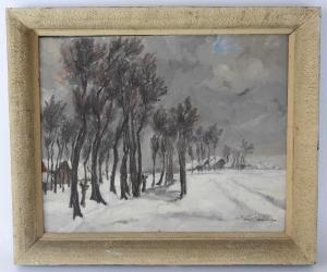 VAN HUYSE Willy 1911-1993,Winter snowbound landscape,Halls GB 2016-03-16
