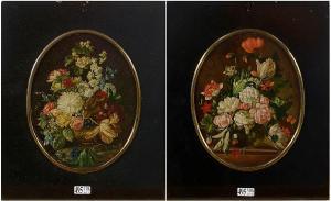 van HUYSUM Justus 1659-1716,Natures mortes aux vases de fleurs sur un en,18th century,VanDerKindere 2019-10-15