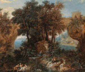 van HUYSUM Justus 1659-1716,Pan and Syrinx with the River God Ladon,Palais Dorotheum AT 2021-03-30