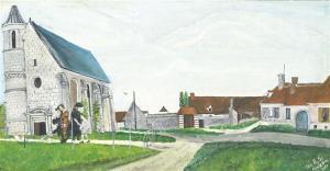 VAN HYFTE Camille 1886-1966,Eglise dans l'Oise,Tajan FR 2012-09-10