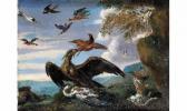 van KESSEL Ferdinand 1648-1696,oiseaux dans un paysage,Mercier & Cie FR 1998-12-20