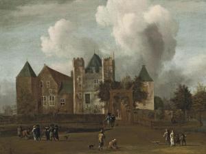 van KESSEL Jan I,A view of Purmerend Castle, near Monnickendam, Wat,1664,Christie's 2011-04-14