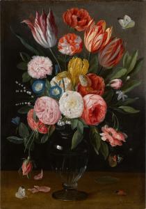 van KESSEL Jan I 1626-1679,Still life of tulips, peonies, carnations, roses,Sotheby's GB 2023-07-06