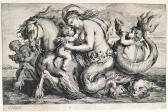 van KESSEL Theodor 1620-1693,Sirène assise sur un cheval marin,Henri Godts BE 2014-03-18