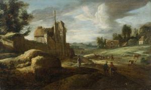 van KNIBBERGEN François 1597-1670,Hirten und Herde vor einer Ruine,Schuler CH 2018-06-20