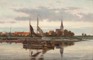 van KUYCK Frans Pieter 1852-1915,Barques de pêche,1882,Millon & Associés FR 2020-12-13