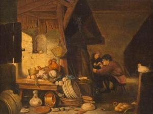 van KUYCK Jean Louis 1821-1871,Ibid. Farmer\`s kitchen,Hargesheimer Kunstauktionen DE 2020-09-12