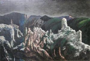 VAN LAER Pieter,Dark Clouds over a rocky outcrop,Mallams GB 2012-10-04