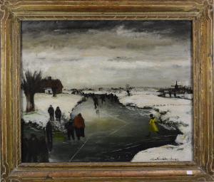 Van LANDEGHEM Gaston 1883-1948,Paysage de neige,Rops BE 2017-10-08