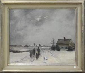 Van LANDEGHEM Gaston 1883-1948,Paysage hivernal,Rops BE 2017-12-17
