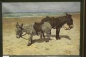 van LANGEN Hendrik. Johan. Fr. 1874-1964,Twee ezeltjes op het strand,Venduehuis NL 2010-12-15