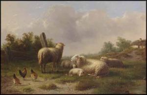 van LEEMPUTTEN Cornelis 1841-1902,Sheep in a Landscape,Heffel CA 2014-04-24