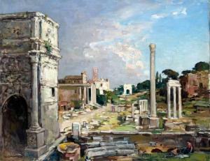 van LEEUWEN Hendrik, Henk 1890-1972,Het Forum Romanum te Rome,Venduehuis NL 2012-05-15