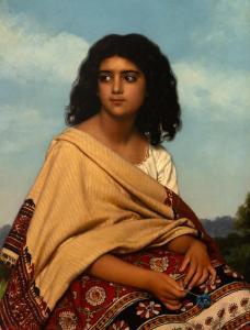 VAN LERIUS Joseph 1823-1876,Moza, la Bohémienne,De Vuyst BE 2025-05-17