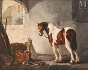 van LEXMOND Johannes 1769-1838,Cheval à l\’écurie,Millon & Associés FR 2024-03-21