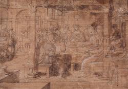 VAN LEYDEN Aertgen, Aert Claesz 1498-1564,DIE HOCHZEIT ZU KANA,Lempertz DE 2012-11-17