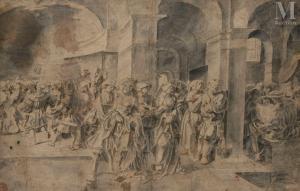 VAN LEYDEN Aertgen, Aert Claesz,Scène de banquet dans un palais,Millon & Associés 2024-11-26