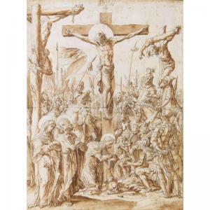 van LEYDEN Aertgen, Aert Claesz 1498-1564,the crucifixion,Sotheby's GB 2004-07-06