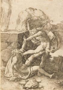 Van LEYDEN Lucas 1494-1533,Cain Killing Abel,1529,Hindman US 2018-05-23