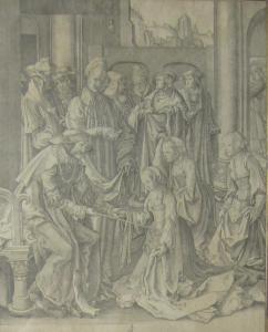van LEYDEN Lucas,Esther before Ahasuerus with members of court beyo,1518,Brightwells 2017-07-26