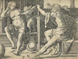 van LEYDEN Lucas 1494-1533,Mars, Venus and Amor,1530,Palais Dorotheum AT 2024-03-28