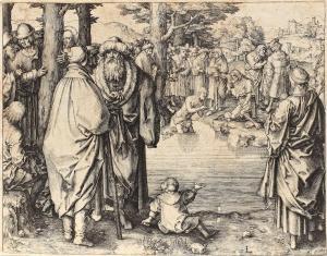 van LEYDEN Lucas 1494-1533,The Baptism of the Lord,1510,Artmark RO 2017-11-23