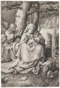 van LEYDEN Lucas 1494-1533,The Virgin and Child with two Angels,1523,Christie's GB 2019-06-27
