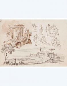 van LINT Hendrik Frans,Scorcio del Tempio di Vesta a Tivoli,Wannenes Art Auctions 2011-11-29