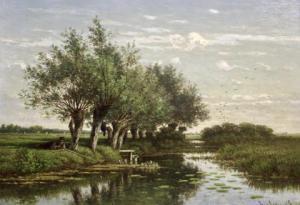 van LOKHORST Johan Nicolaas 1837-1929,Visser aan de waterkant,1876,Venduehuis NL 2022-10-11