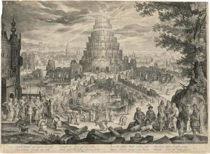 van LONDERSEEL Jan,Landschaft mit Nimrod und dem Turmbau zu Babel,Galerie Bassenge 2023-06-07