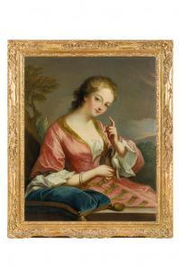 van LOO Jean Baptiste 1684-1745,Ritratto di Jeanne-Agnes Berthelot de Pl,1742,Wannenes Art Auctions 2022-11-29