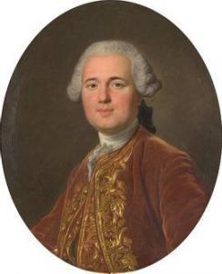 Van LOO Louis Michel,Portrait d'homme en veste brune à parements dorés,1739,Daguerre 2022-01-25