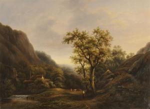 VAN MARCKE A 1800-1800,Paire de paysages animés,1835,Etienne de Baecque FR 2013-12-02