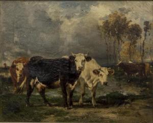 van MARCKE DE LUMMEN Emile 1827-1890,COWS,Grogan & Co. US 2015-12-06