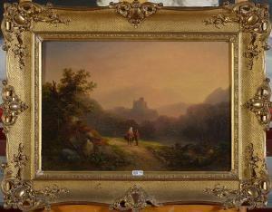 van MARCKE Jean Baptist 1797-1849,Paysage animé au crépuscule,VanDerKindere BE 2019-04-29