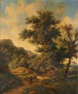 van MARCKE Jean Baptist 1797-1849,Promeneur dans un chemin creux,1841,Horta BE 2021-02-22